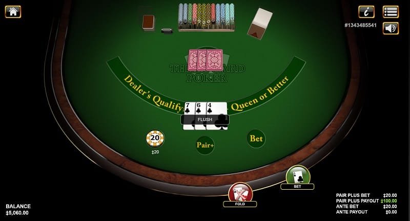 3 Card Poker by Habanero at 7bit Casino