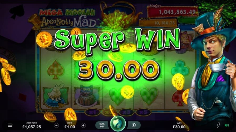 Mega Moolah Absolootly Mad Slot by Microgaming at ViggoSlots Casino