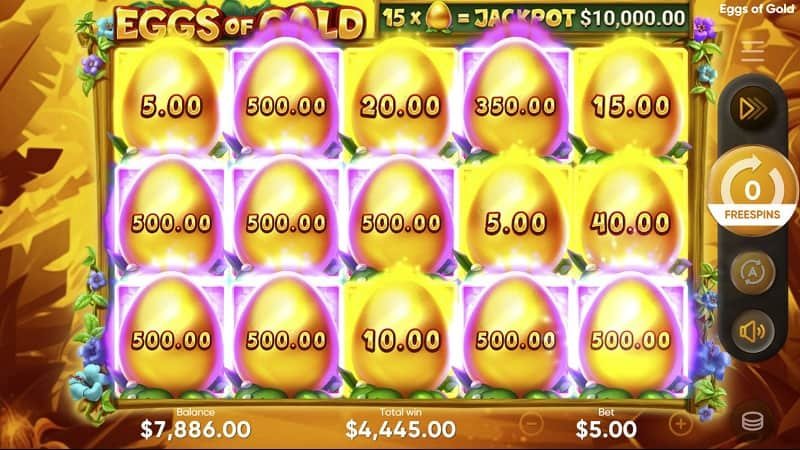 Eggs of Gold Pokie Game by Booongo - Big Win Screenshot