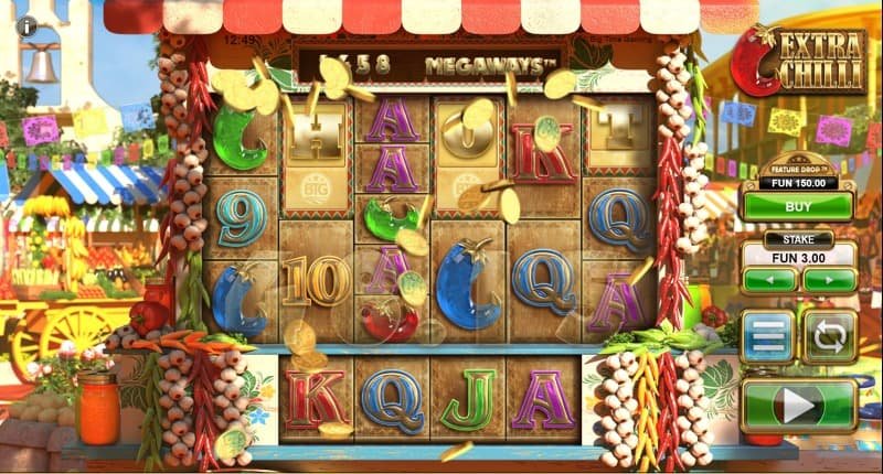 Screenshot of Extra Chilli MEGAWAYS Pokie by BIg Time Gaming - Club Riches Casino Review