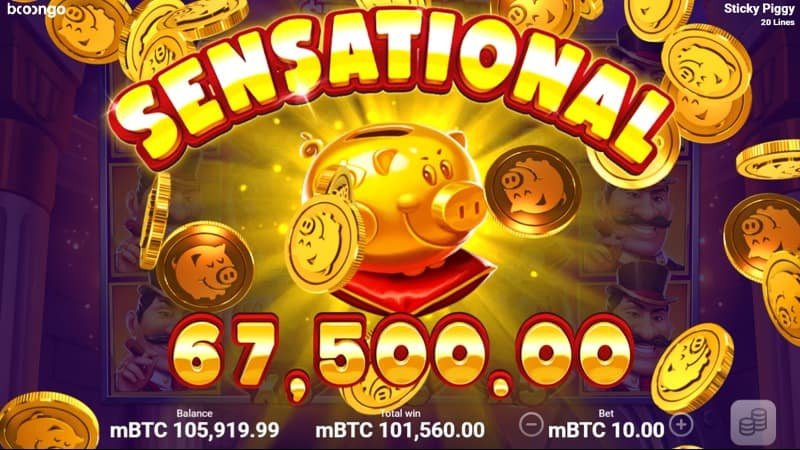 Sticky Piggy Pokie Game by Booongo - Big Win Screenshot